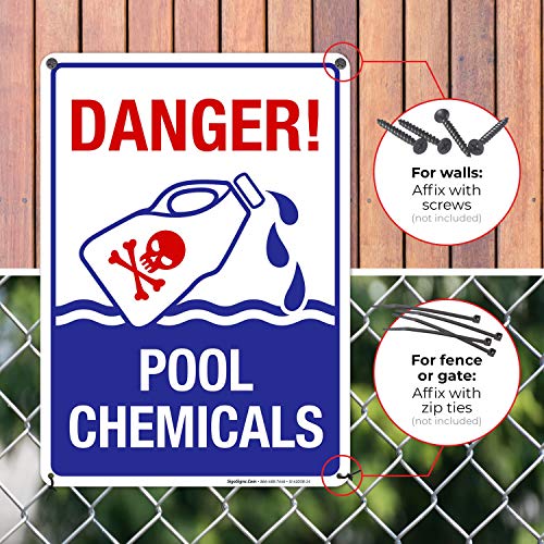 Cartel para piscina de aluminio 10x14 pulgadas miniatura 4