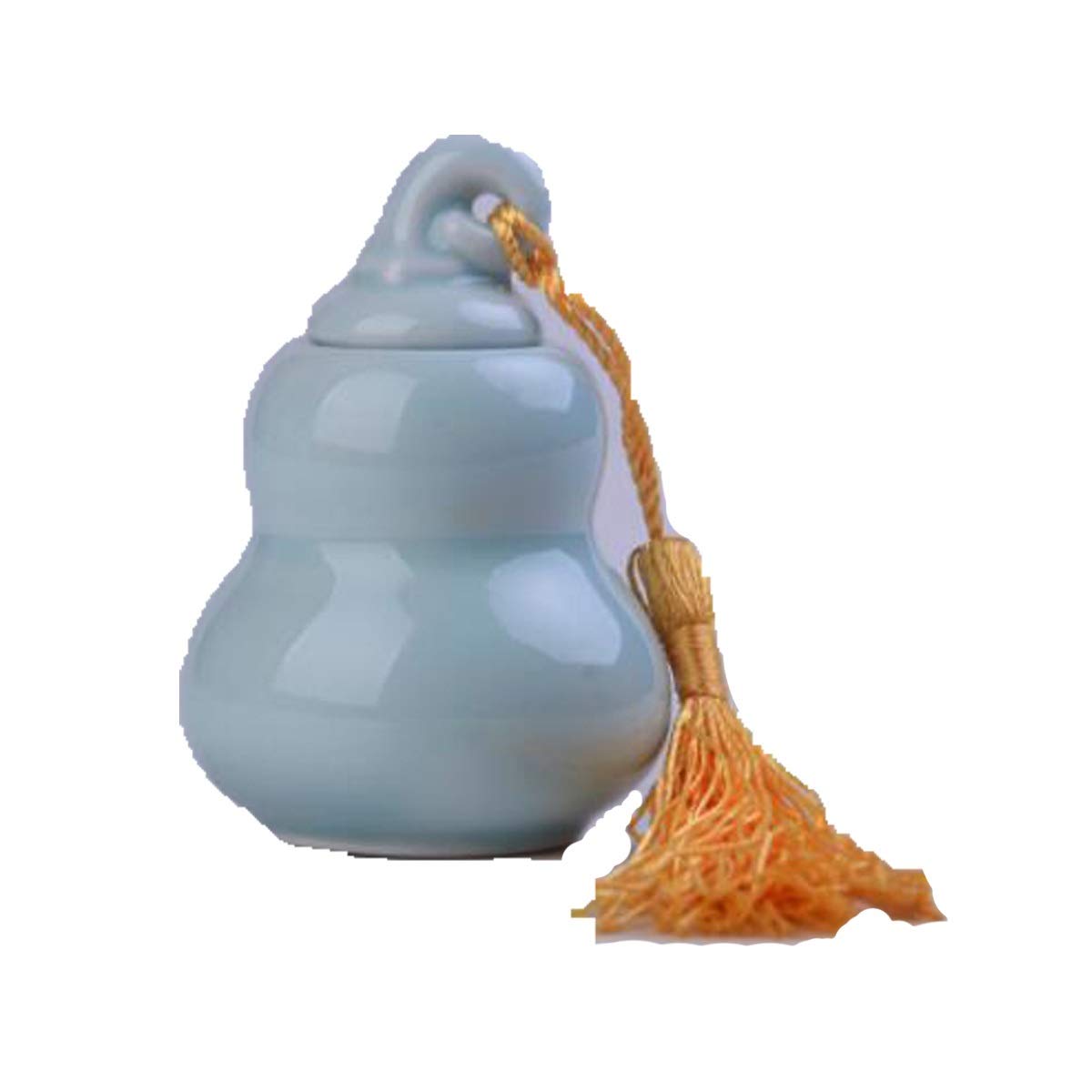 Haoyunlai Pet Cremated Weng, Ceramic Cremation Weng, Gourd Shaped Cremated Weng, Mini Ashes翁 (Color : Blue)