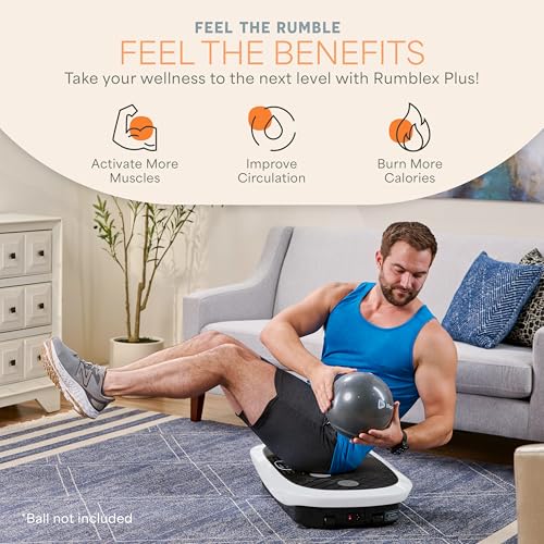 Image of Lifepro 4D Vibration Plate Exercise Machine - Triple Motor, 7 Presets, 60 Speeds Rumblex Plus /Pro Vibrating Platform with Wrist Remote - Whole Body Shaker Vibration Plate for Lymphatic Drainage