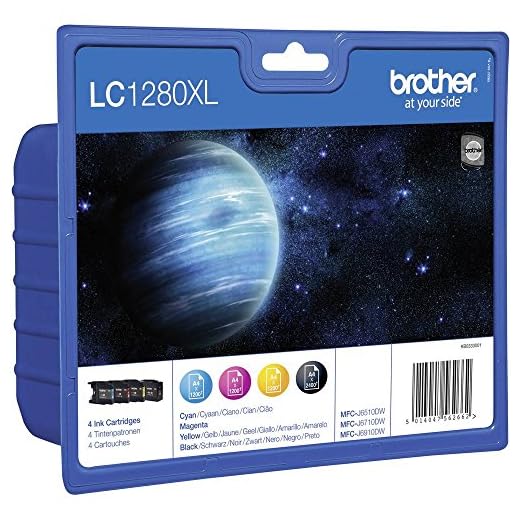 Brother LC1280XL Original XL-Tintenpatronen LC-1280XL (schwarz, cyan, magenta, gelb) im Value-Pack