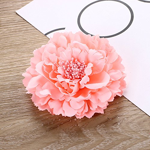 Miniatura 6 de Amuhou Broche de flores para el cabello para mujer, diseño de flores, para tocado de novia, bailarina flamenca (paquete de 16 peonías)