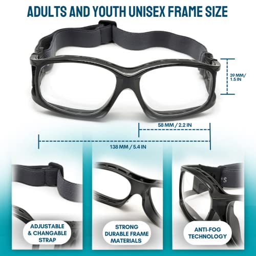 Blue Cut Safety Outdoor Sports Goggles Unisex Anti Fog Replaceable To Prescription Lenses Ideal For Basketball Racquetball #TOP4