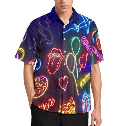 Amazon.com: Snbidmk Neon Hawaiian Shirts for Men - Neon Party