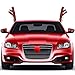 Produktbild EisEyen Weihnachten Decoration KFZ Zubehör Plüsch Rudolf der Rentier Geweihe und Rote Nase für Kühlergrill und Seitenscheiben