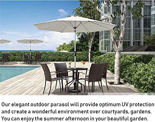 Sombrilla para terraza de 270 cm CLSDRZC con manivela e inclinación 5