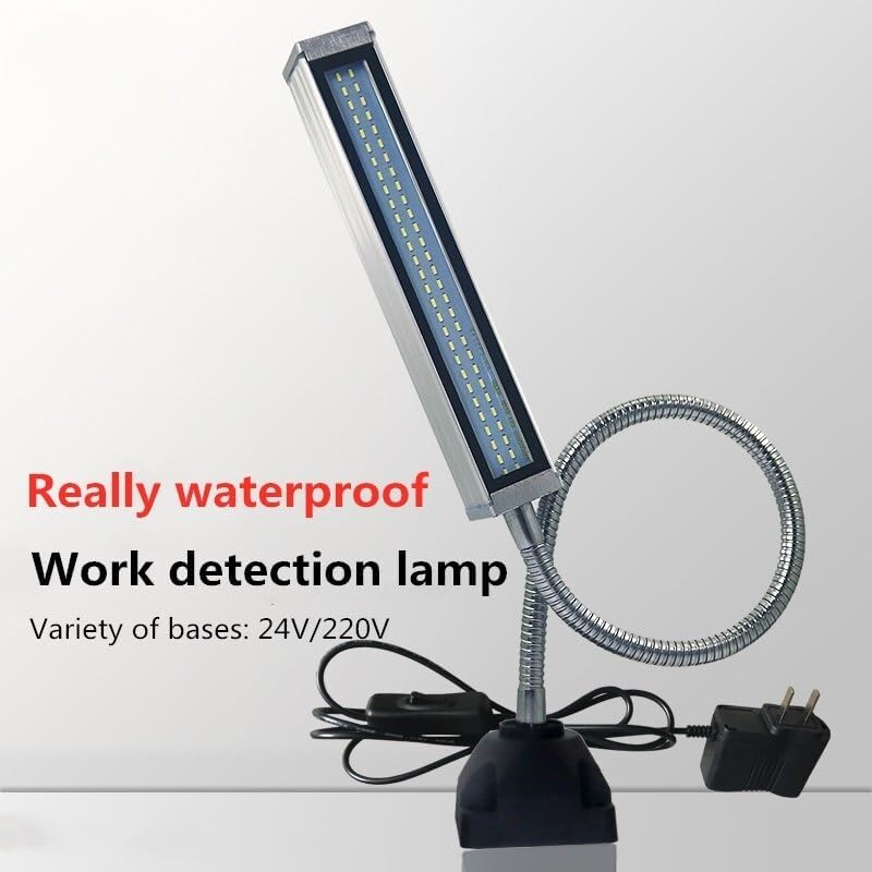 Waterproof Industrial CNC Milling/Sewing Machine Working Lamp 500mm Flexiable Gooseneck Metal Hose Led Machine Lamp(Clip Base 220v10w)