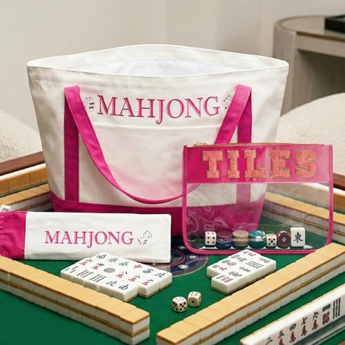 Set 3 Bolsas Vacías para Mahjong en Tela Lona miniatura 3
