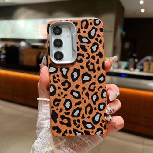 Coque Samsung Galaxy A35 antichoc texture cuir marron anti-glisse
