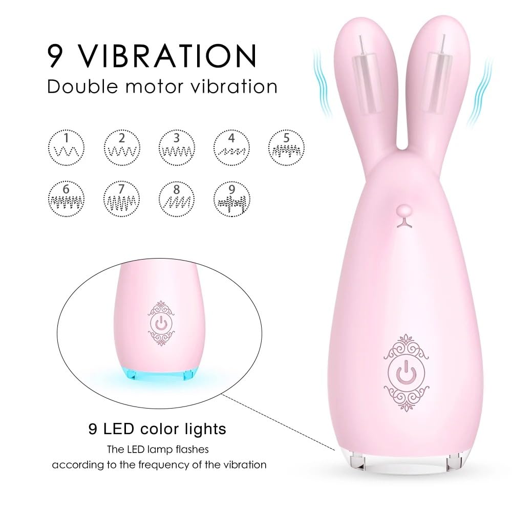 Vibrador Vibrador de conejo para masaje de clítoris, vibradores para masaje de clítoris y vagina para mujeres, juguetes sexuales para masturbación de pezones y consoladores bonitos para adultos