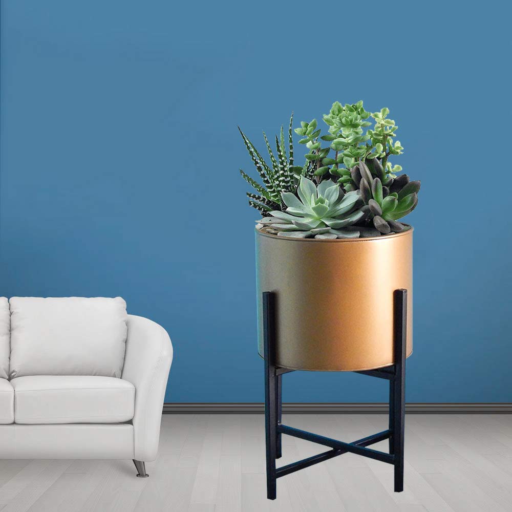 M D Metal Floor Flower Stand for Living Room/Indoor Plant Stand with Planter Pot-11.3 x 8 inch (B08W8K58F2) Amazon Price History, Amazon Price Tracker