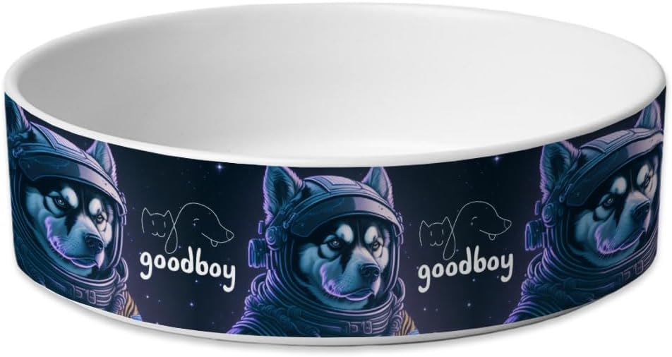 Astronaut Husky Pet Bowl - Accessories for Pets - Stuff for Pets