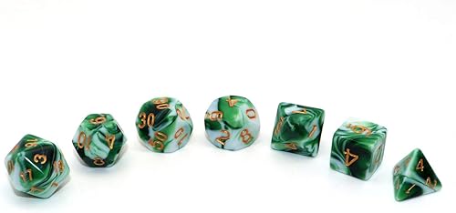 Miniatura 8 de Juego de 7 dados DND para Dungeon and Dragons MTG D&D D20 D12 D10 D8 D6 D4