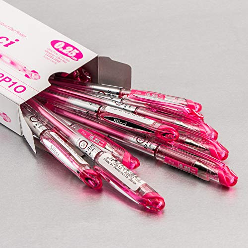 Pentel Arts Slicci 0.25 Mm Extra Fine Gel Pen, Pink Ink, Box Of 12 (Bg202-P1) #TOP1