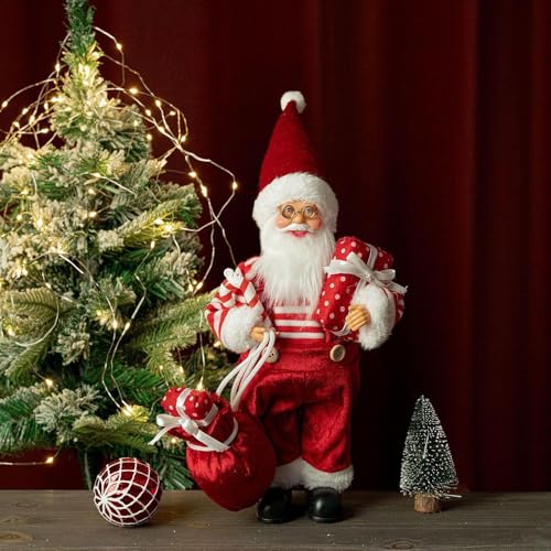 Figurine Père Noël et poupée de collection pour déco de table salon - 5
