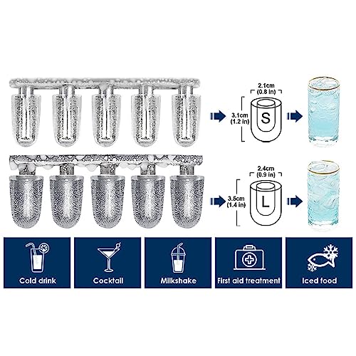 Fabricadora de hielo portátil de encimera 9 cubos 2.8L miniatura 2