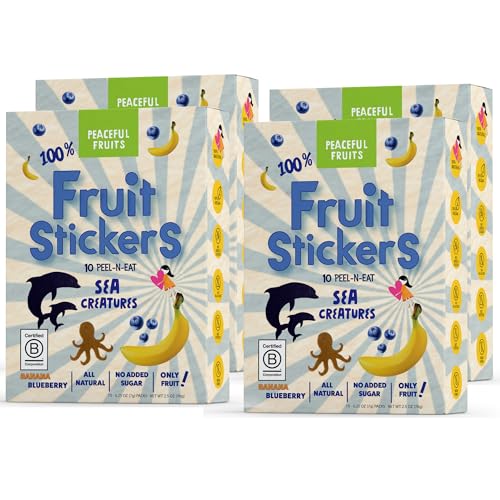 Peaceful Fruits Peel-N-Eat Sea �X�e�b�J�[ - 100%�t���[�c - �u���[�x���[�A�o�i�i - 10������4��