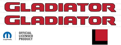 Miniatura 5 de Decal Mods Calcomanía gráfica de vinilo con capucha de gladiador para Jeep WranglerGladiator JLJT (2019-2024) naranja con contorno negro FOBO (juego