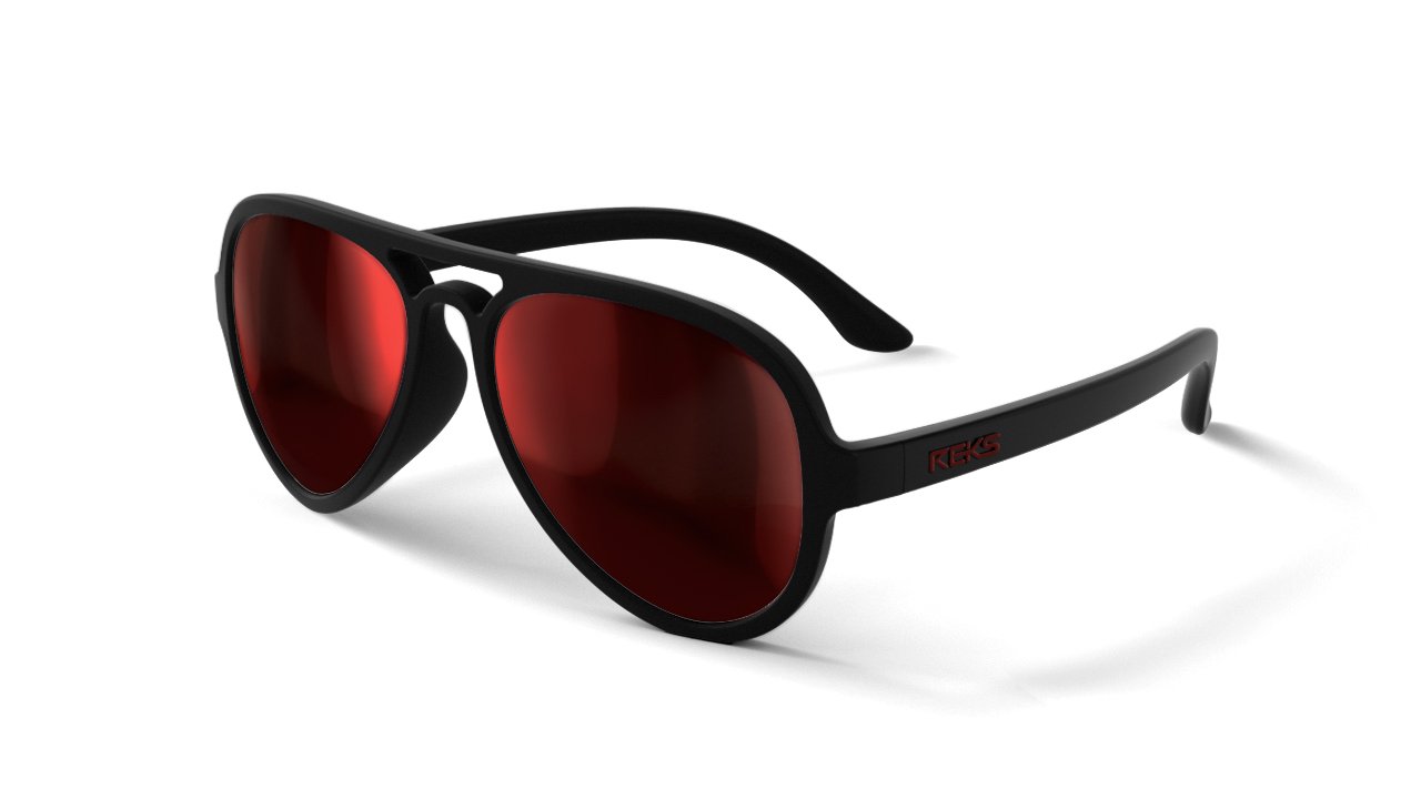 red reflective sunglasses