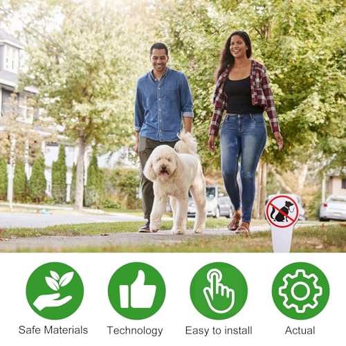 5 Stück Kein HundekloSchild Steckschild PVC für Rasen, Park, Spielplatz, Saubere Wege Hunde Kacken Verboten, Kein Hunde Pinkeln Hinweisschild