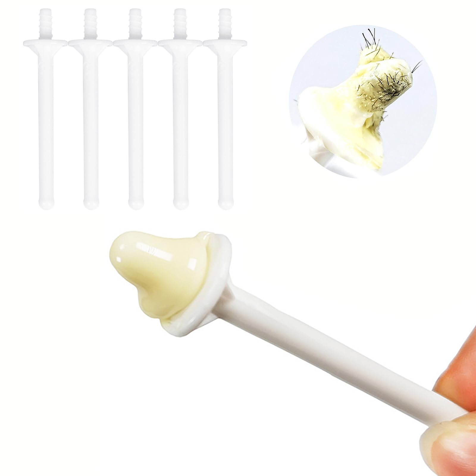 ALLVD 鼻毛ワックス脱毛用スティック50本鼻毛ワックス脱毛スティック使い捨て脱毛スティック洗浄除去鼻毛除去ツール男女兼用鼻耳毛安全脱毛用