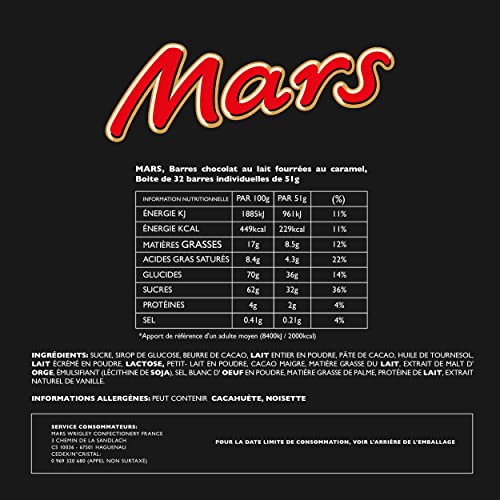 Mars Chocoladerepen met karamel, nougat en melkchocolade, 32 verpakkingen x 51 g - Image 4