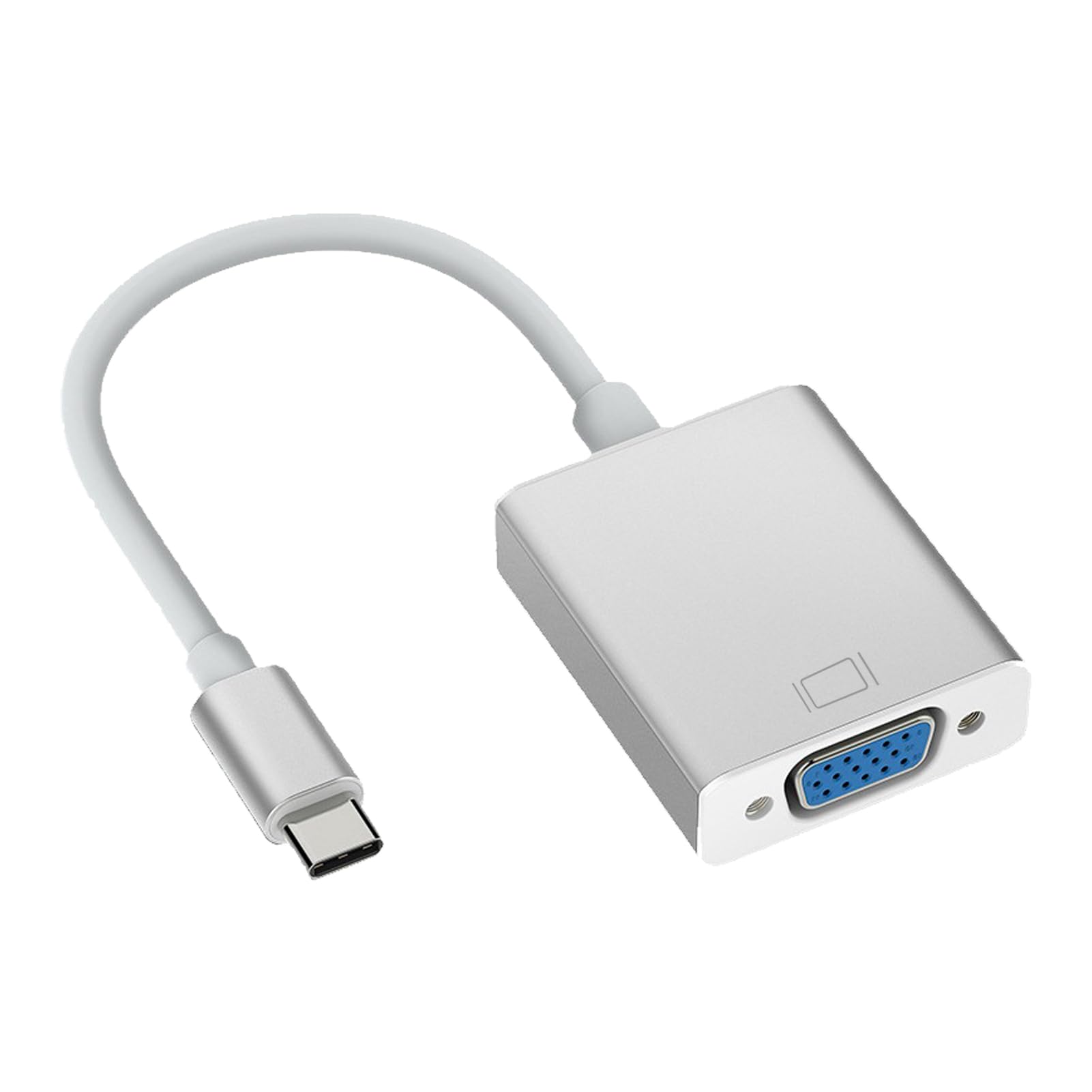 Adaptateur USB C vers VGA, Compatible Thunderbolt 3/4, Convertisseur Mâle vers Femelle, Résolution 1920x1200 pour MacBook Pro/Air, iPhone 15 Plus Pro Max, Boîtier en Aluminium, Accessoires Multimédia
