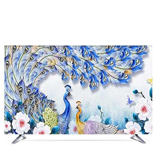 Generico Custodia Protettiva TV Impermeabile 19 "- 80" 20 pollici da 22 75 decorativo copertura decorativa per schermo TV PC curtain Blossom impermeabile(43 inch)