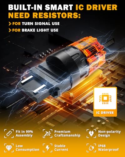 Image of Auxbeam 2026 B2 Series 3157 LED Bulbs Amber Turn Signal Blinker Light