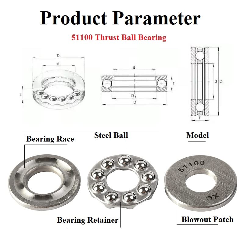 0 Thrust Ball Bearing – 10mm X 24mm X 9mm – Single Row Chrome