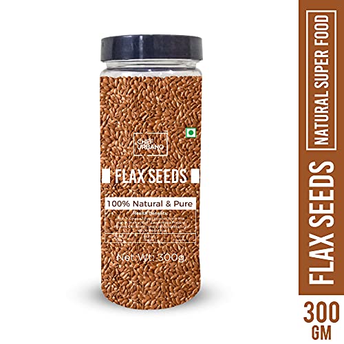 Image of Chef Urbano Flax Seeds 300 Gms | Alsi Seed | Raw and Natural | Immunity Booster | Rich in Protein and Fiber | Seeds for Eating | Diet Food (Pack of 2)