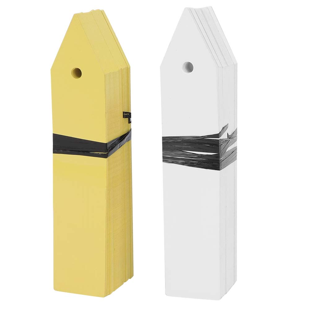 100 Etichette Per Piante In Plastica Da Vivaio - Marcatori Per Semi, Vasi E Vassoi - Colori Misti (Giallo, Bianco, Rosa, Verde)