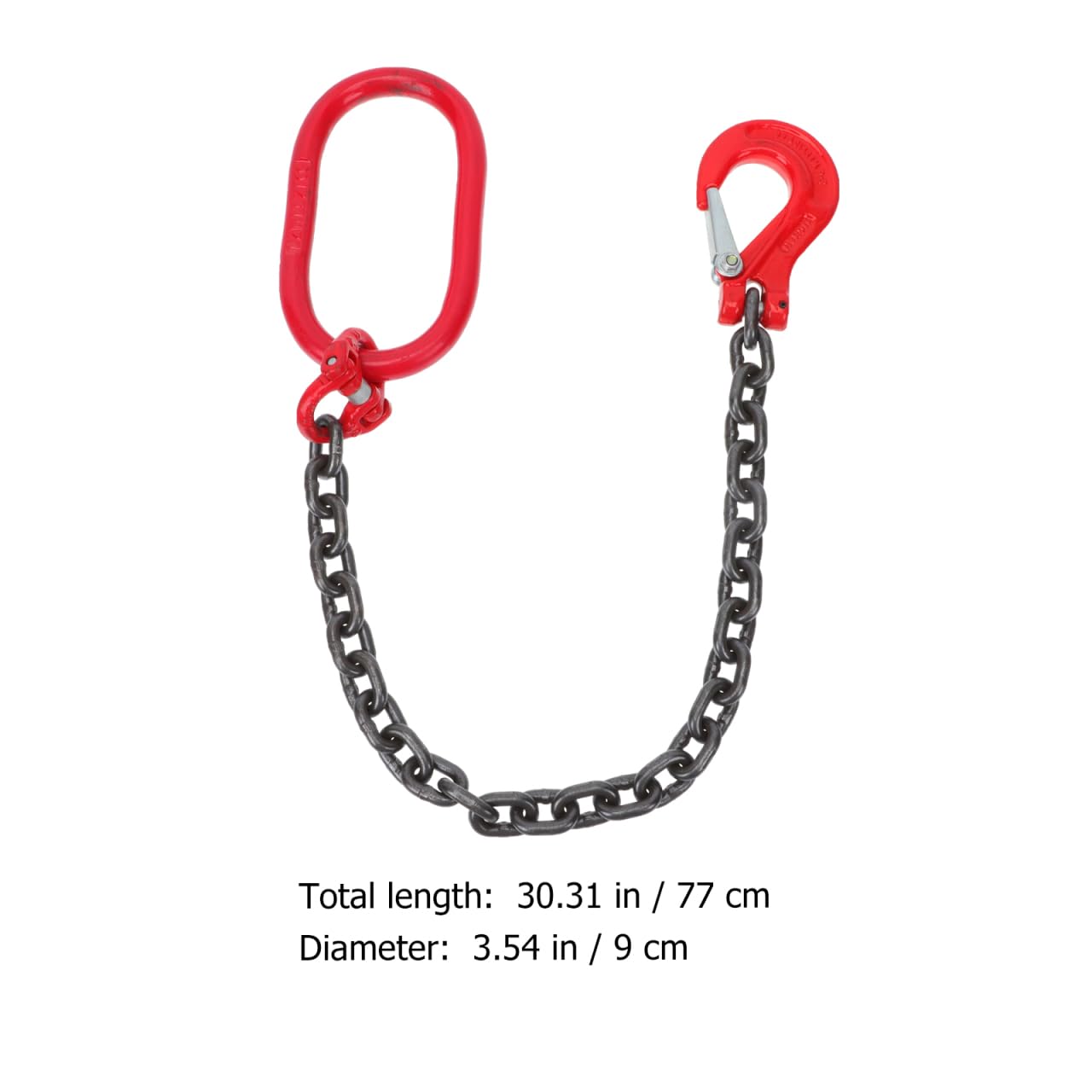 CLISPEED Sangle de levage professionnelle avec crochet Longue durée de vie Sangle de levage monopode Résistante à la corrosion pour une utilisation sûre et fiable