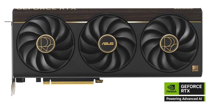Image of ASUS ProArt GeForce RTX 5080 16GB OC Edition GDDR7 Content Creation Graphics Card (NVIDIA Blackwell, DLSS 4, Gaming, 2.5-Slot, PCIe 5.0, 1x USB-C, 1x HDMI 2.1b, 2x DisplayPort 2.1b, PROART-RTX5080