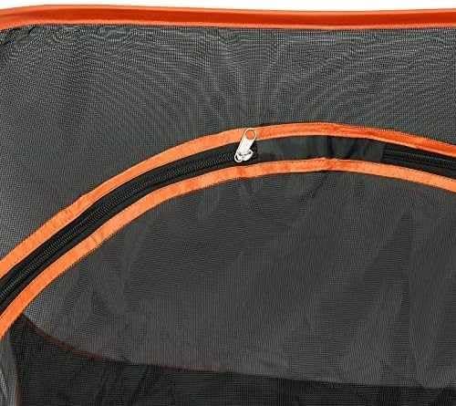6-in-1 Outdoor Katzenzelt Tragbares Pop-Up-Gehege mit Tunnel, Faltbares Laufstall für Katzen, Welpen, Kaninchen, Sichtbares Netzhaus für bequemen Tagesausflug