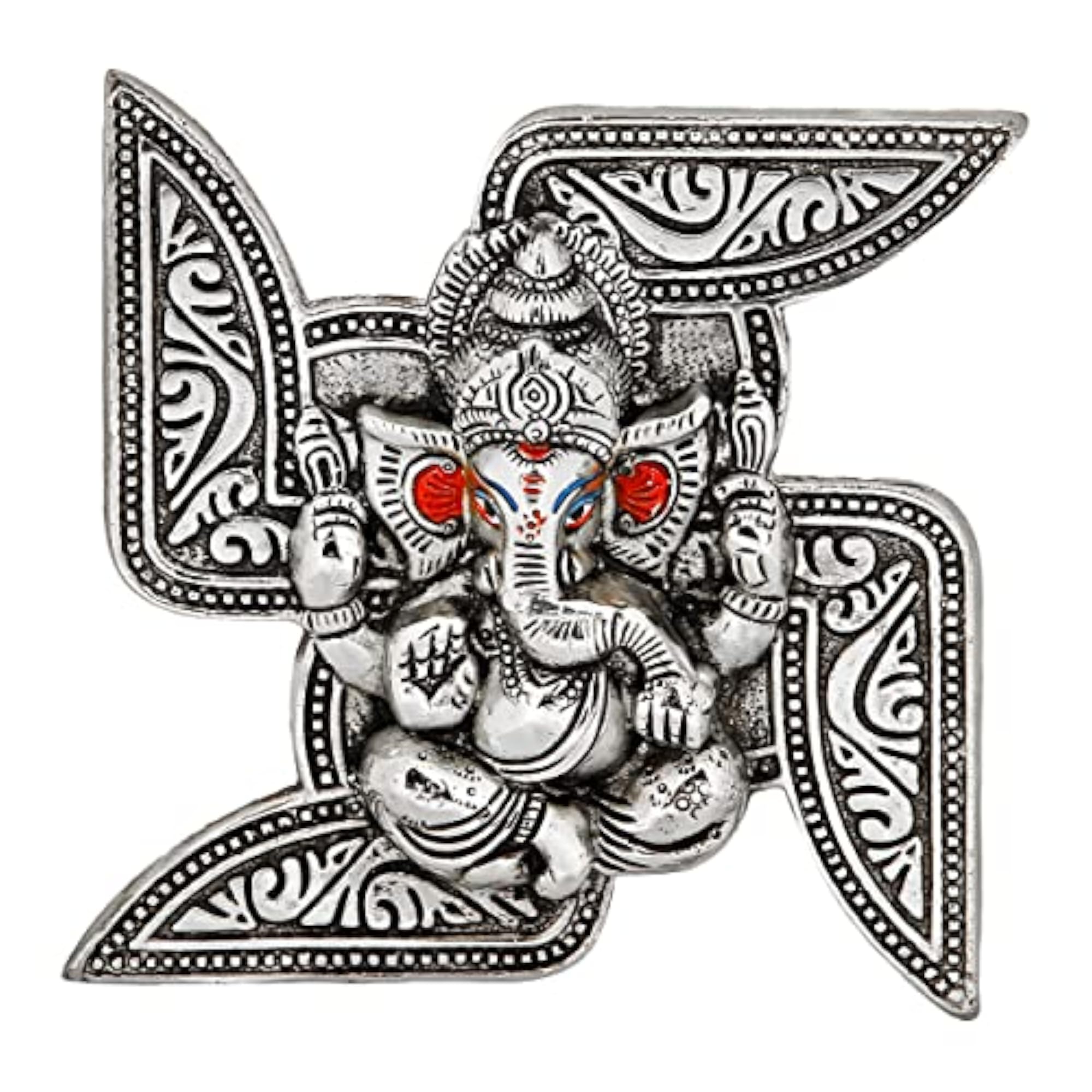 Hand Painted Aluminium Satiya Ganesh Mask
