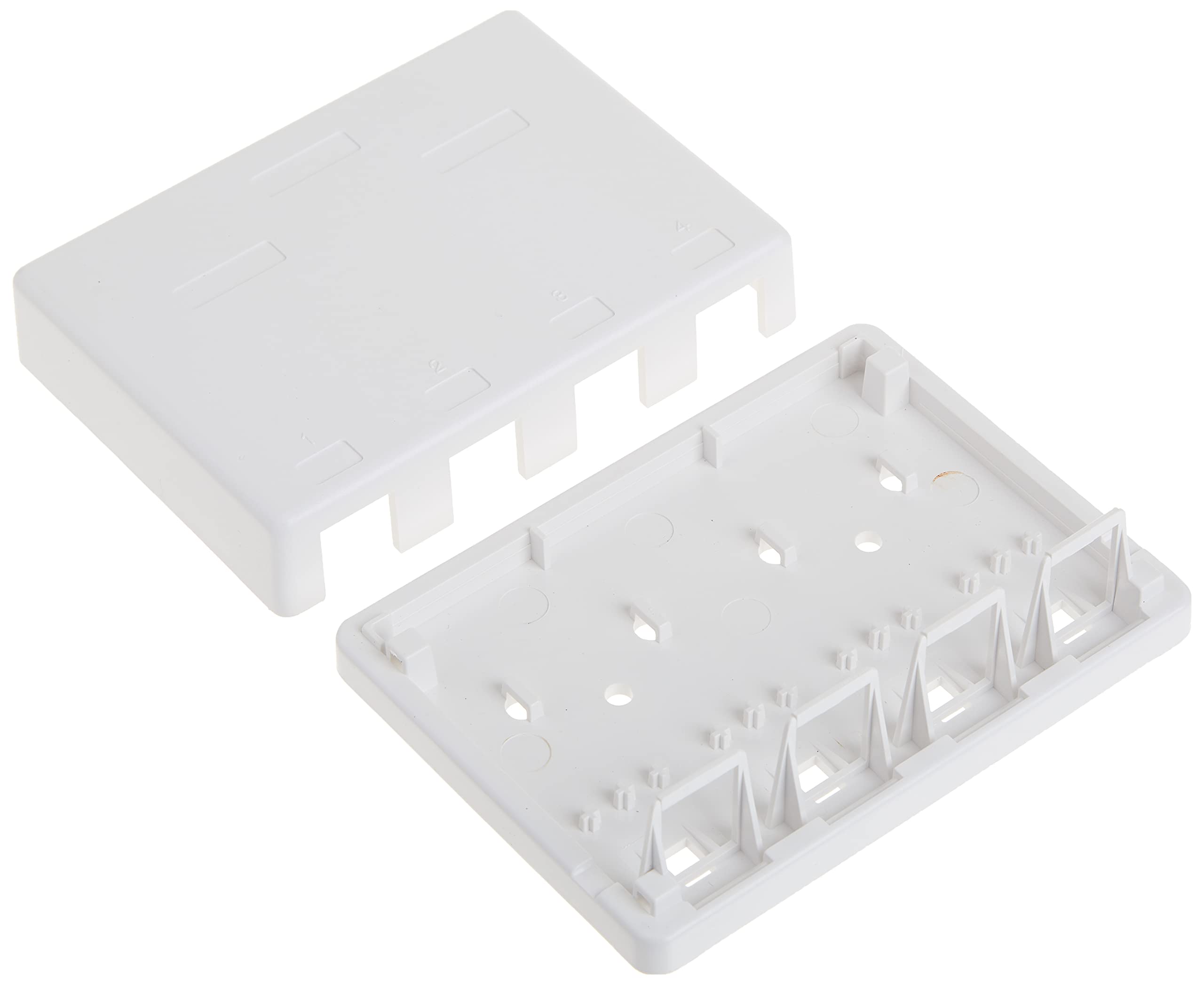 CableWholesale 4 Hole Blank Surface Mount Box for Keystone