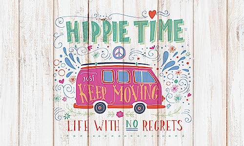 Stor Planet Alfombra de Vinilo Hippie, PVC reciclable, Antideslizante