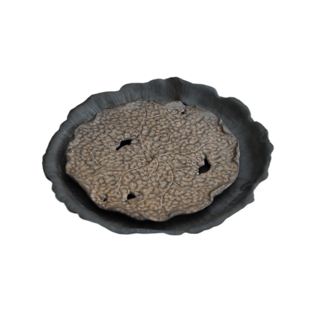 GTHTUHFD Kung Fu Tea Tray Chinese Style Tea Tray Round Drainage Tea Tray Ceramic Zen Kung Fu Tea Set Suitable For Families, Restaurants And Cafes Tea Room Tray
