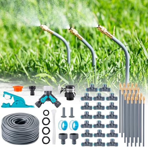 360° Automatisches Garten Bewässerungssystem, Tropfbewässerung mit Präziser Durchflussregelung, Sprinklersystem Kühlsystem für Gewächshaus, Hochbeet, Terrasse, Balkontopfpflanzen (30M) 360° Automatisches Garten Bewässerungssystem, Tropfbewässerung mit Präziser Durchflussregelung, Sprinklersystem Kühlsystem für Gewächshaus, Hochbeet, Terrasse, Balkontopfpflanzen (30M)
