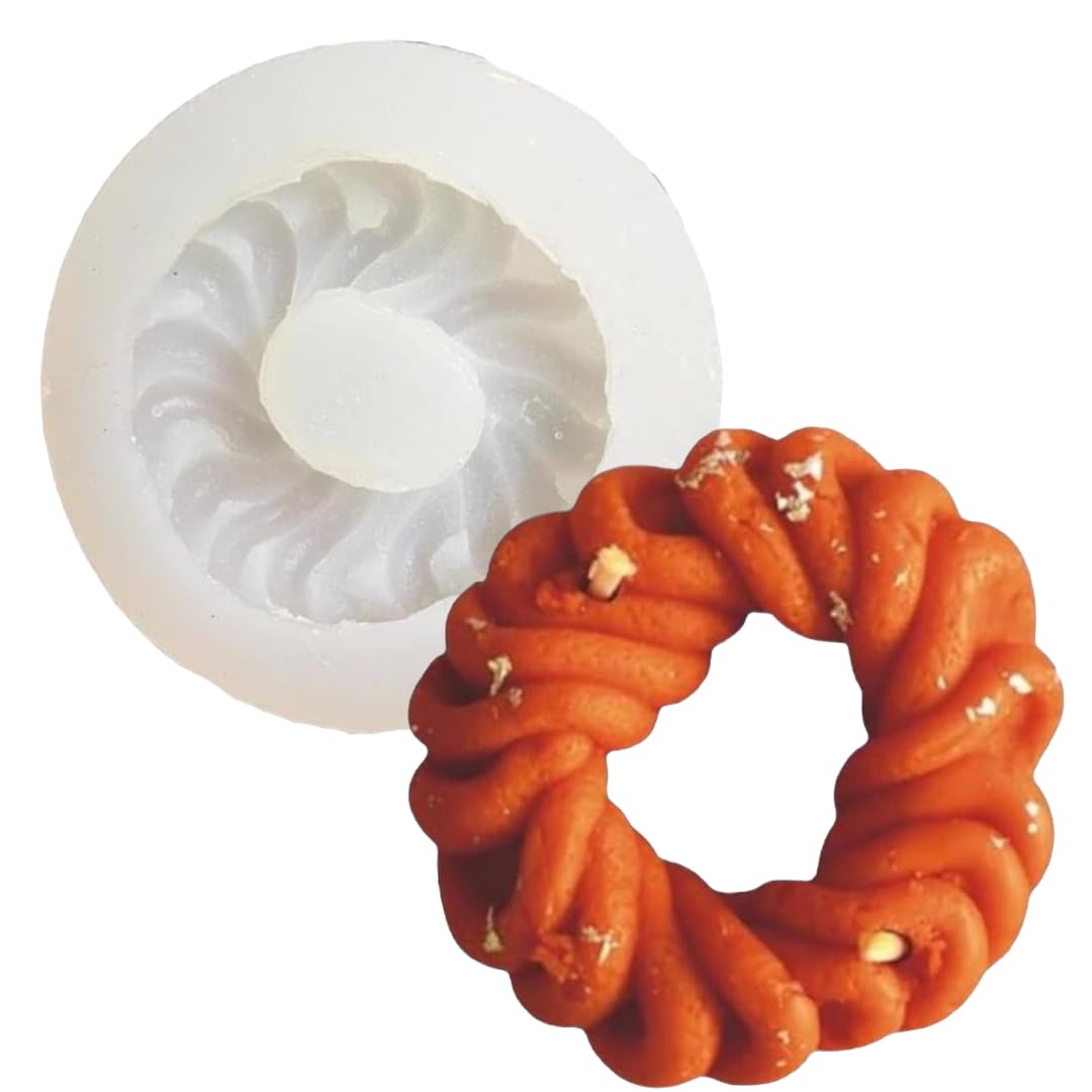YATHAKATHA - Imarti Shape Mould Jalebi Mithai Silicone Mold for Diwali Food Moulds for Candle Making Sweet 1 Cavity Dessert molds (B0DHDB1PZ8) Amazon Price History, Amazon Price Tracker