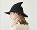 Aniler Men's and Women's Halloween Witch Hat Wool Knitted Cap for Party Masquerade Cosplay Costume Accessory Daily (Black)