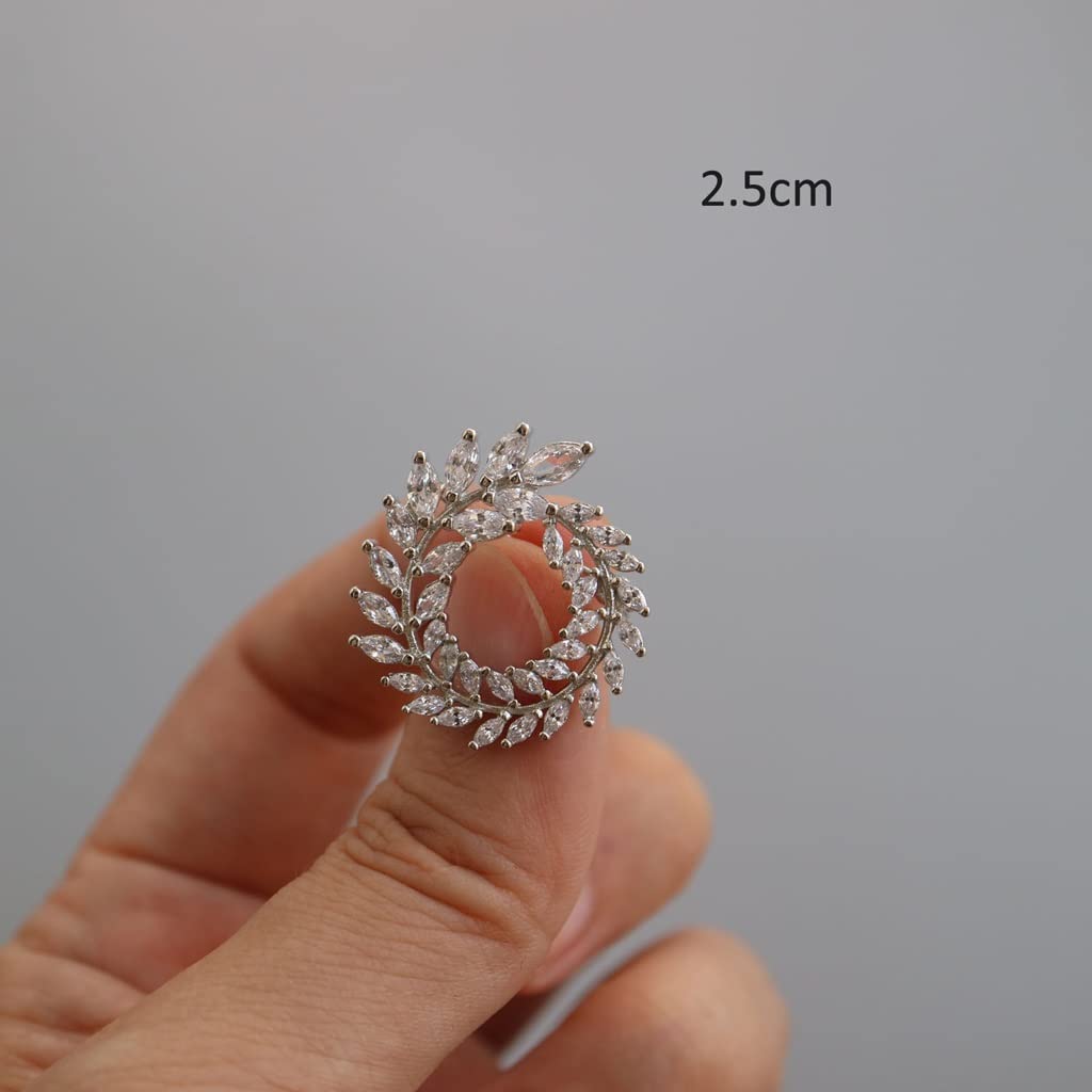 Spilla Fiore Spille Floreali con Strass e Spille per mollette da Donna Accessori di Abbigliamento in Metallo