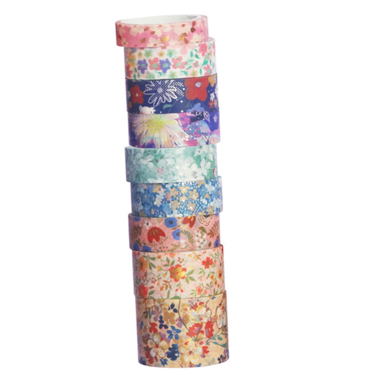 DOITOOL 4 Sätze Frische Blumenmuster Washi Tape Dekorative Scrapbooking Tapes Für Diy Bastelprojekte Für Tagebücher Alben Und Dekorationen 9 Rollen * 4
