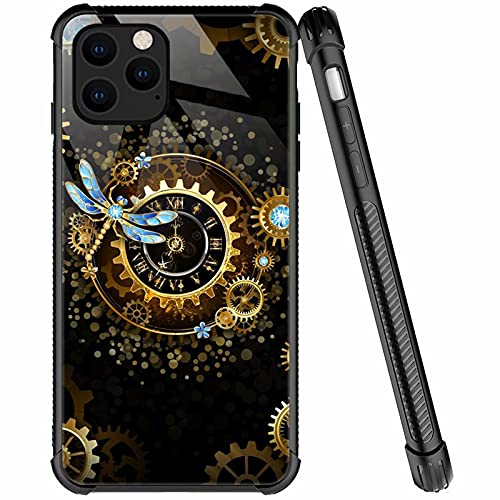 ZHEGAILIAN Case Compatible with iPhone 13,Organic Glass Cover for Girls Women Men,Four Corners Desgin Anti-Scratch Shockproof Case for iPhone 13,Steampunk