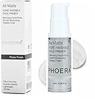 PHOERA Face Primer Pore Minimiser – Matte Makeup Base for Oily Skin, Oil Control & Long Lasting, Fills Fine Lines, Covers Pores, Wrinkles & Acne Appearance, Vegan & Cruelty Free (6ml)