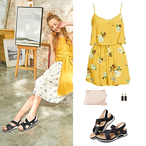 Camfosy Sandali da donna piatti, infradito