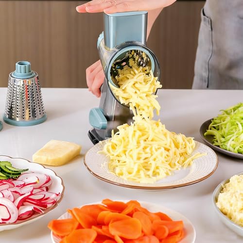 KalraMay Rotary Cheese Grater with Handle Multifunctional Shredder - image 2