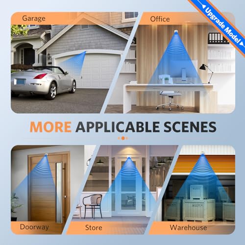 Freetim I8-W1901 Driveway Alarms Wireless Outside Weatherproof - Motion Sensor Alarms System Motion Detector Plug-In Receiver Loud Chimes Security Alert Monitor System 500Ft Long Range Outdoor Alarms Detection thumb #3