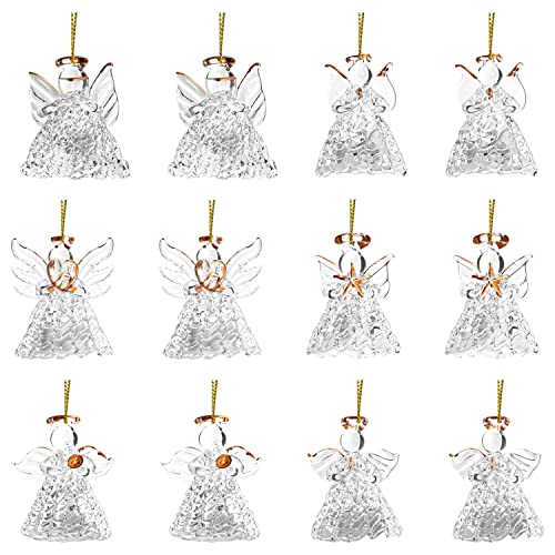 Belle Vous Baumschmuck Weihnachten Engel mit LED Licht (12 STK)...