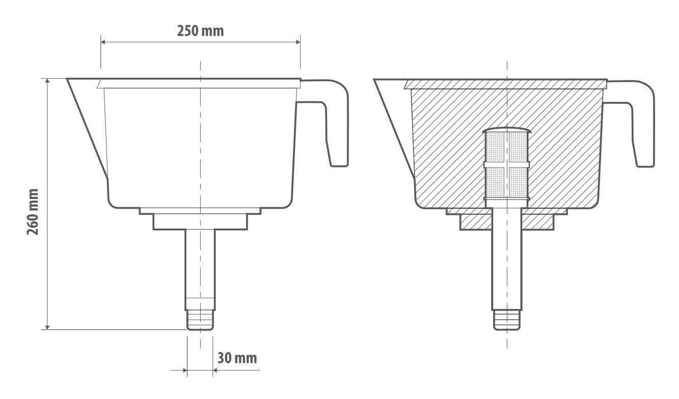 Lampa 67038 Imbuto professionale con 3 filtri separatori per filtrare i carburanti da acqua e impurità